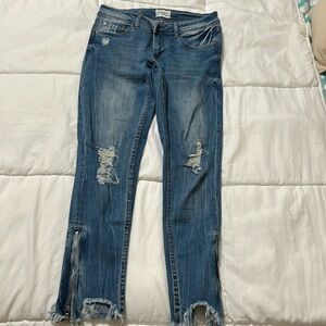Gogo Jeans- cut off ankle zip